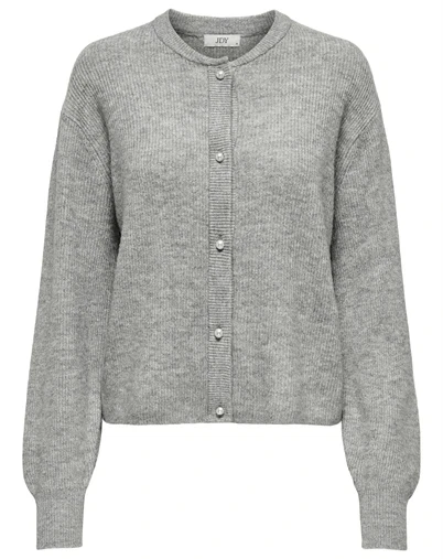 JDY - JDYLumi Life Button Cardigan - Medium Grey Melange